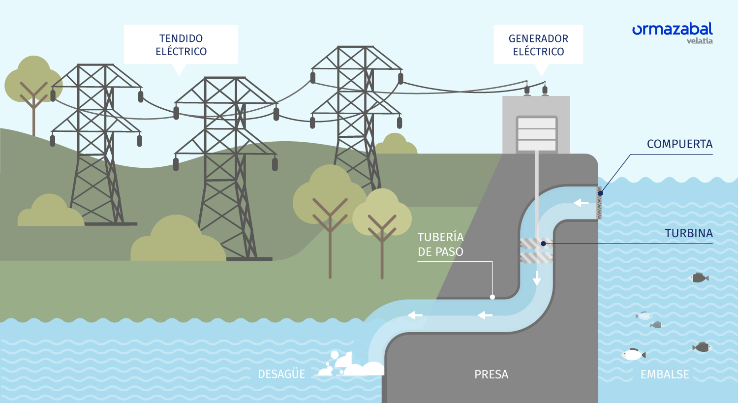 Cómo generar energía eléctrica con el agua: turbinas de agua