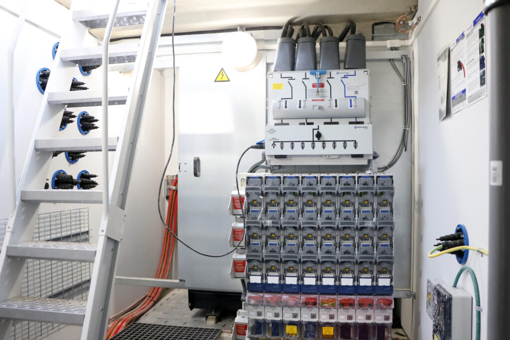 LV switchboard inside an underground Ormazabal transformer substation
