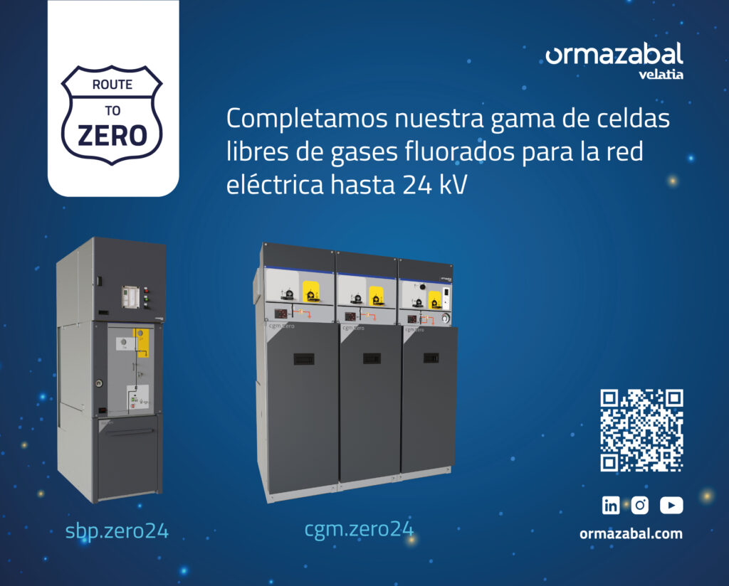 Ormazabal cuenta con dos gamas completas de celdas libres de SF6 para la red eléctrica de hasta 24 kV